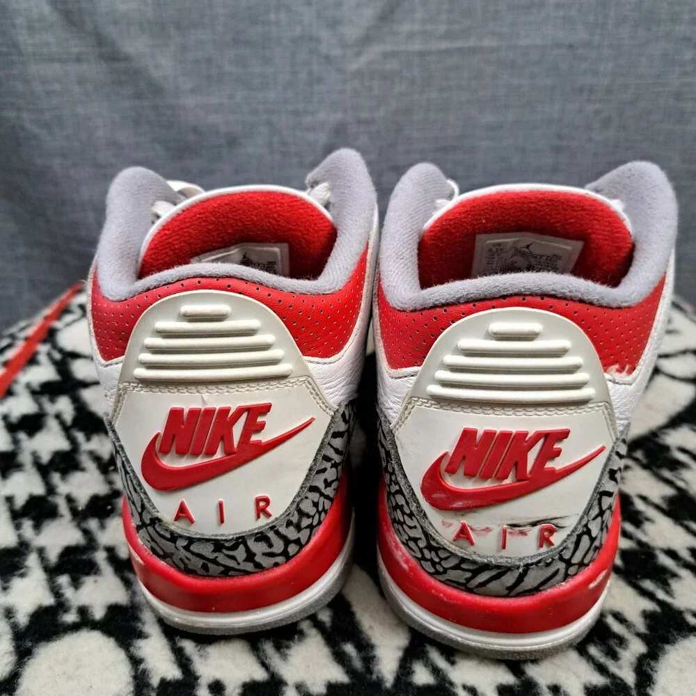 %Nike Air Jordan 3 Retro Fire Red Kids Sneakers AJ7
